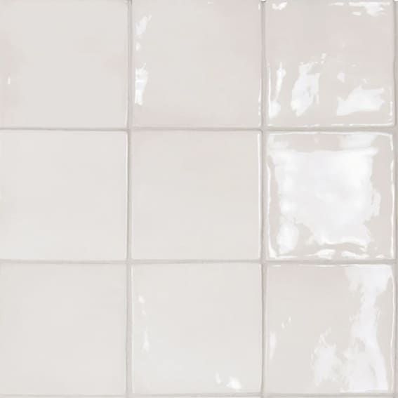 Manacor White square tile for a crisp, versatile base in any room