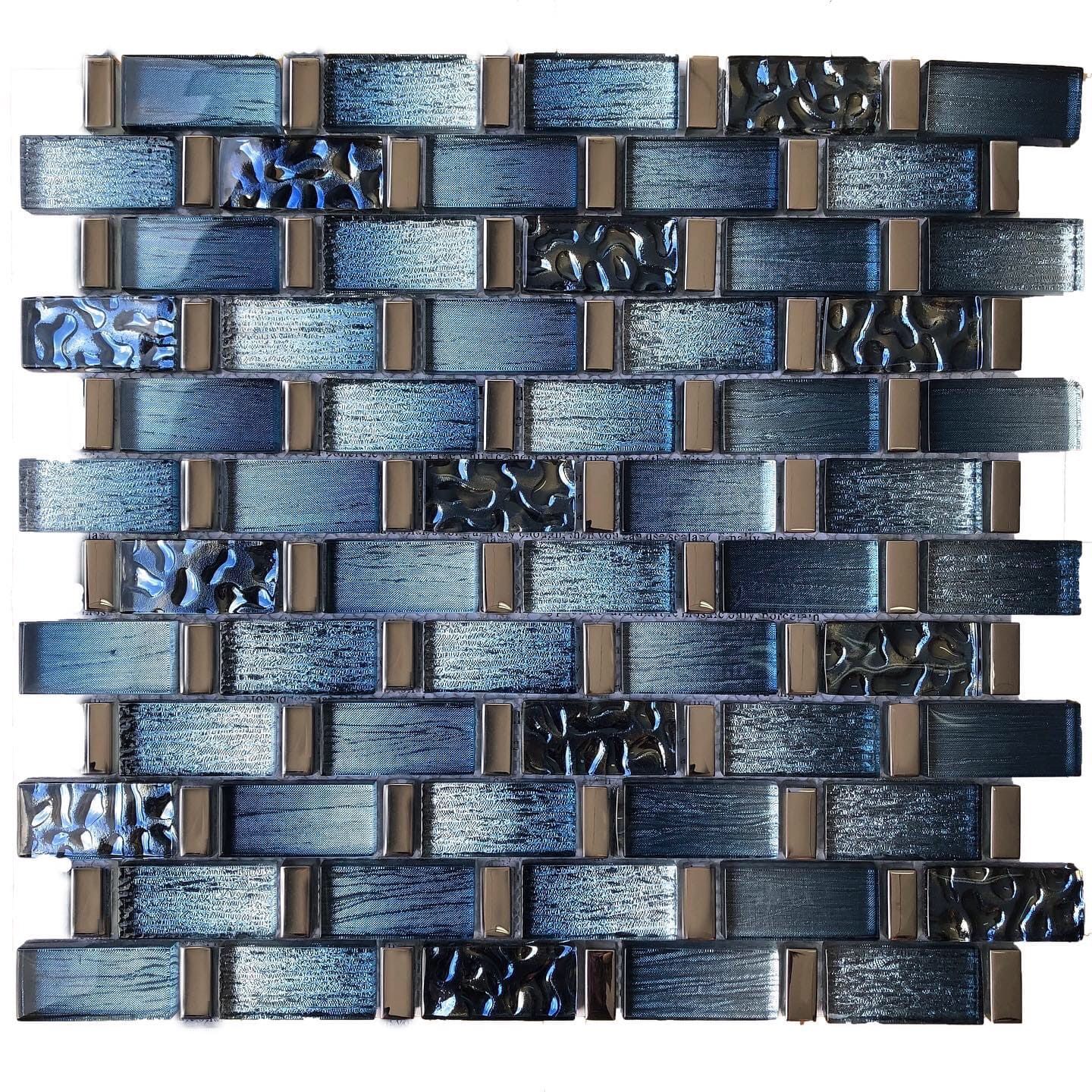 Milano Blue mosaic tile with rich blue hues for striking tile and mosaic depot styles