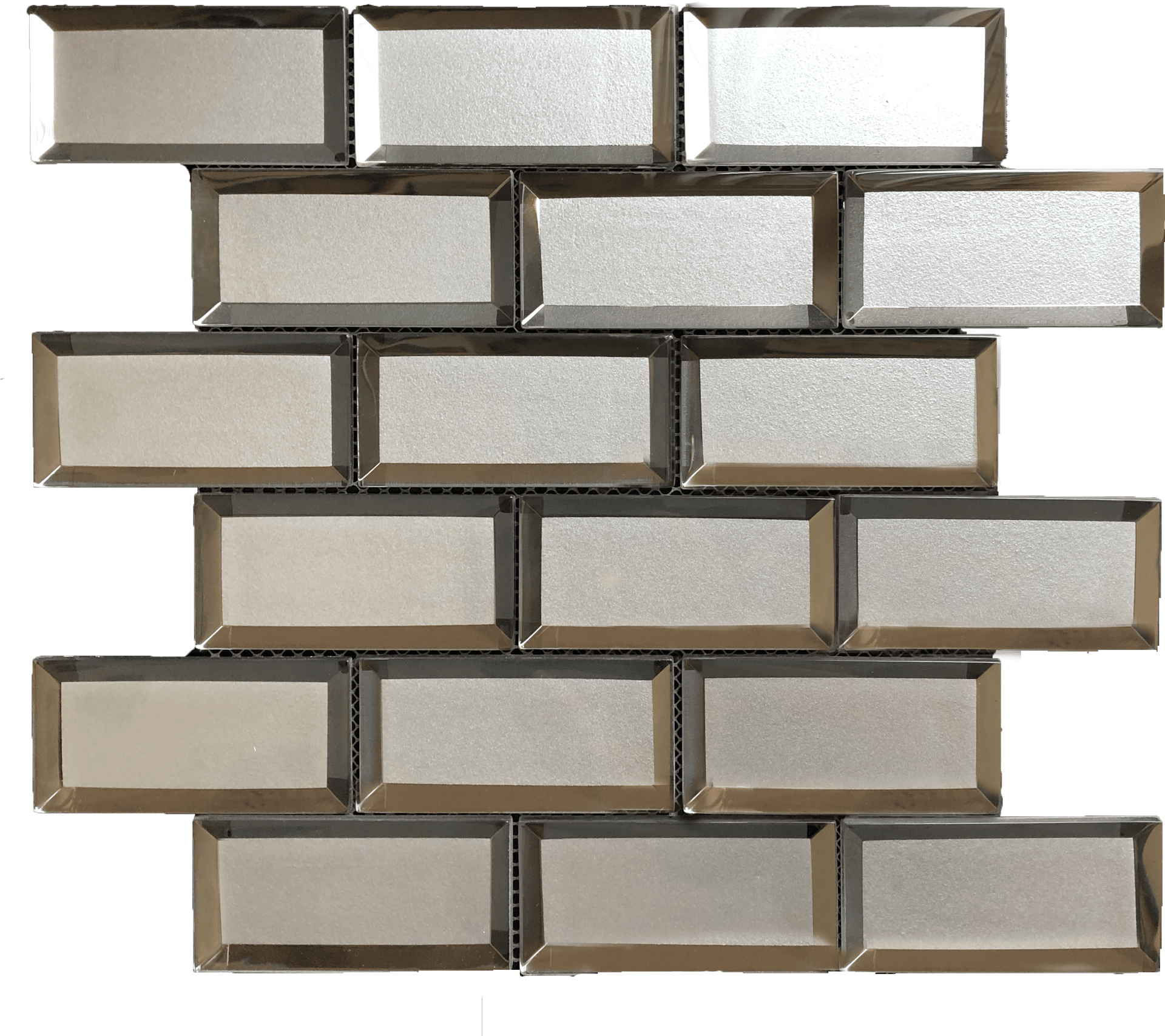 Rimini mosaic features linear marble strips for modern backsplash and wall interest.