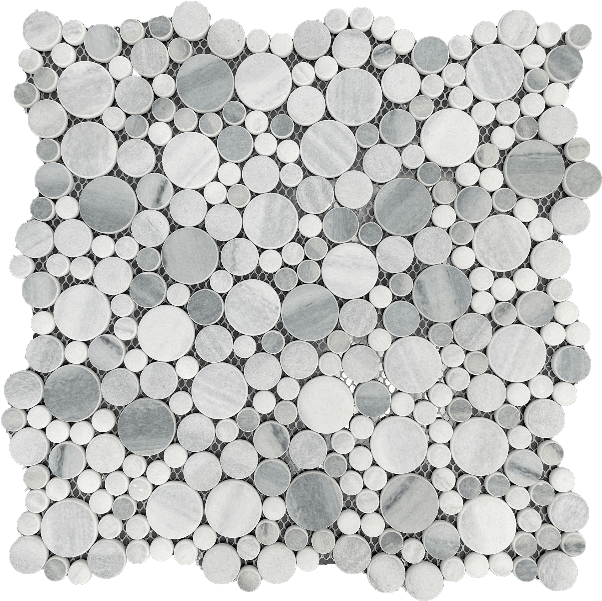Skyfall Dots mosaic features delicate dotted pattern over smooth stone background.