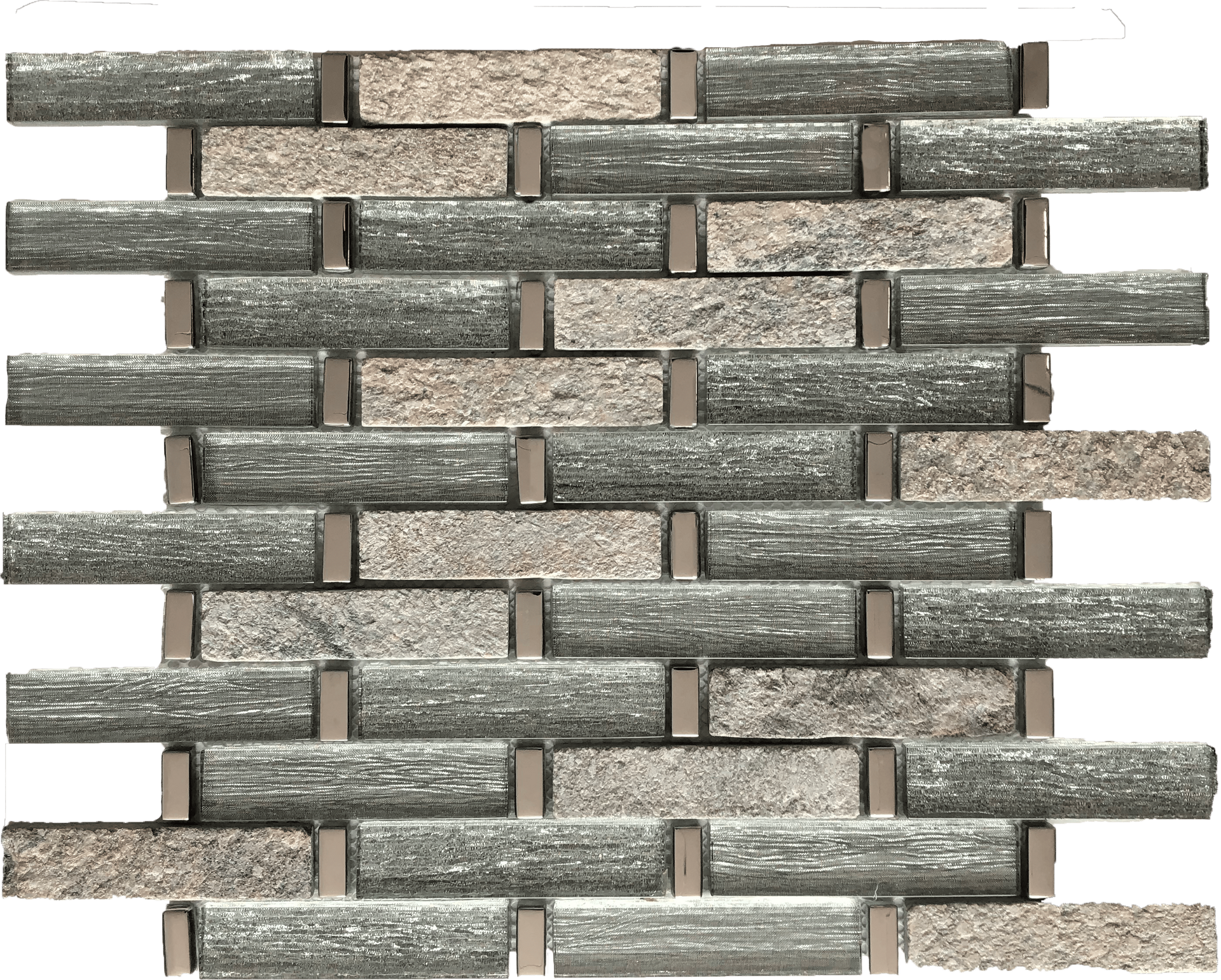San Remo mosaic offers natural stone squares in a relaxed, classic pattern.