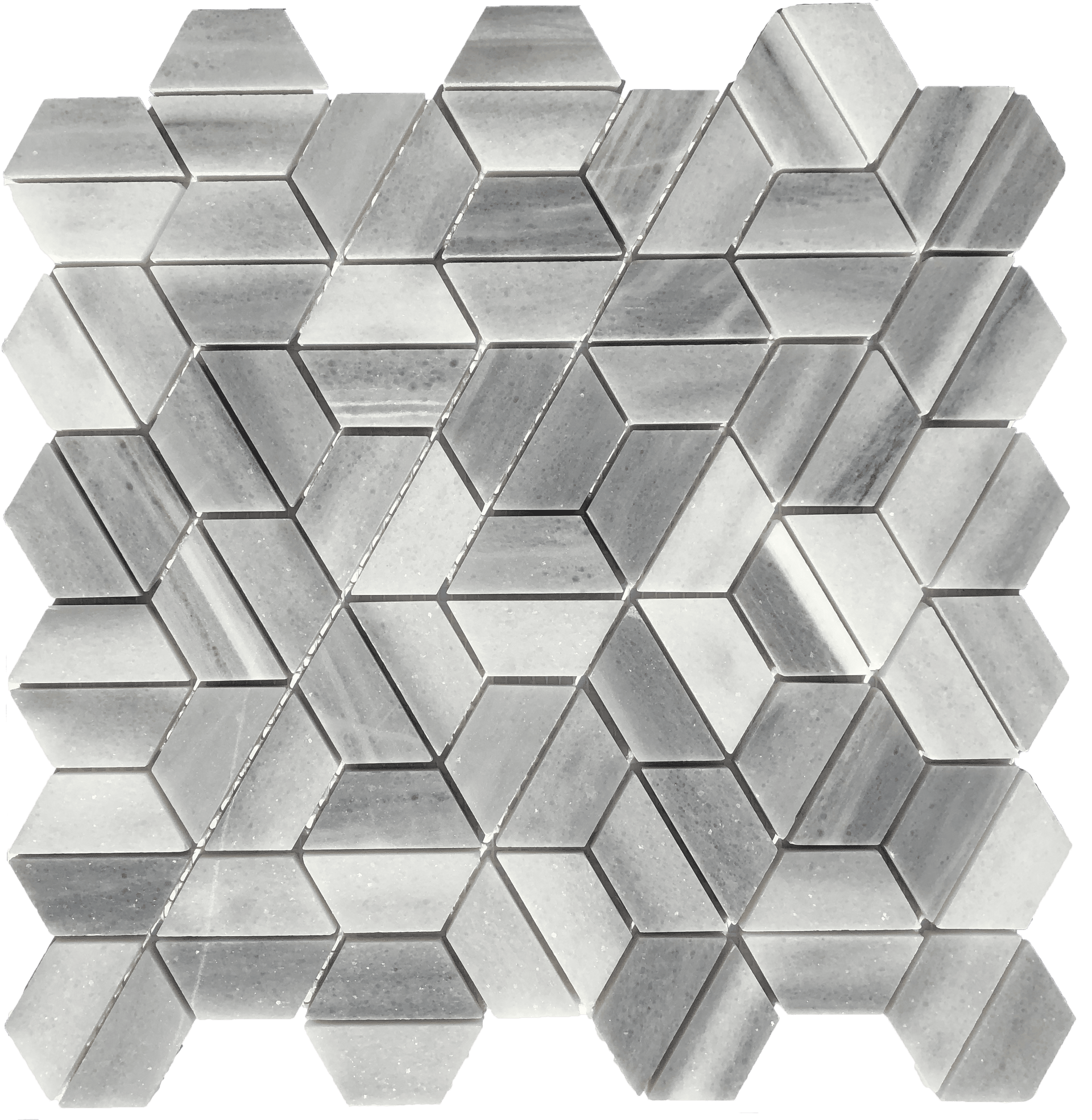 Skyfall Marmol Hexagon mosaic blends marble veining and geometric precision for a modern-meets-classic tile look.