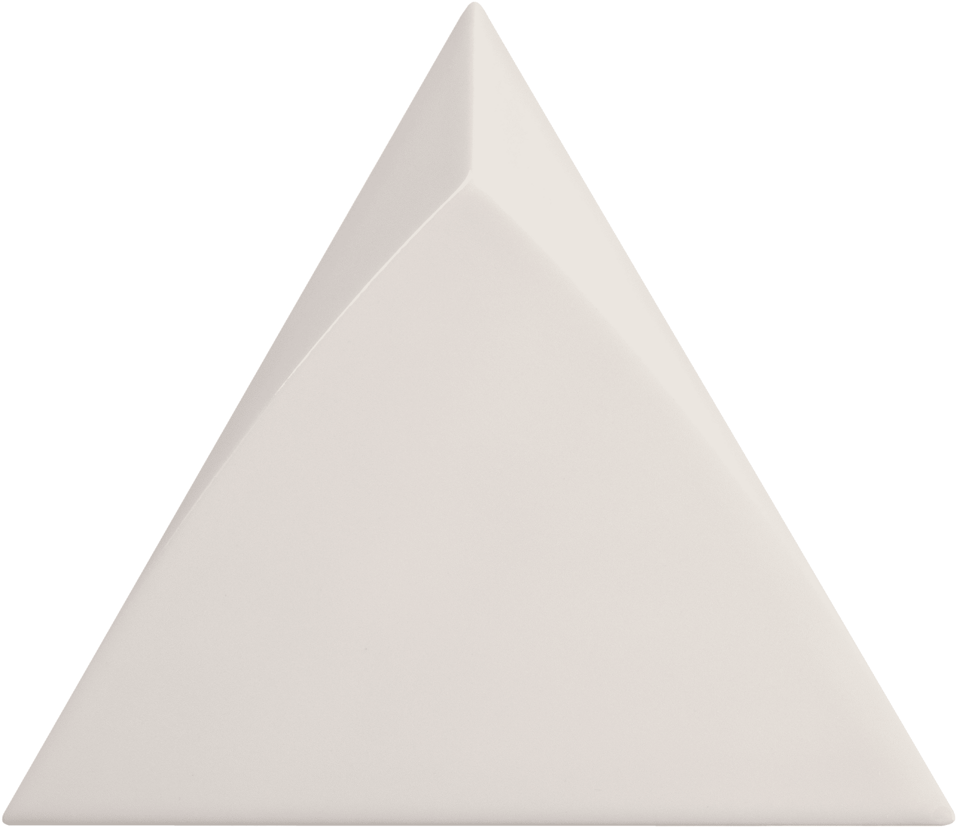 Light grey triangle ceramic tile from the Tirol collection, ideal for minimalist wall accents