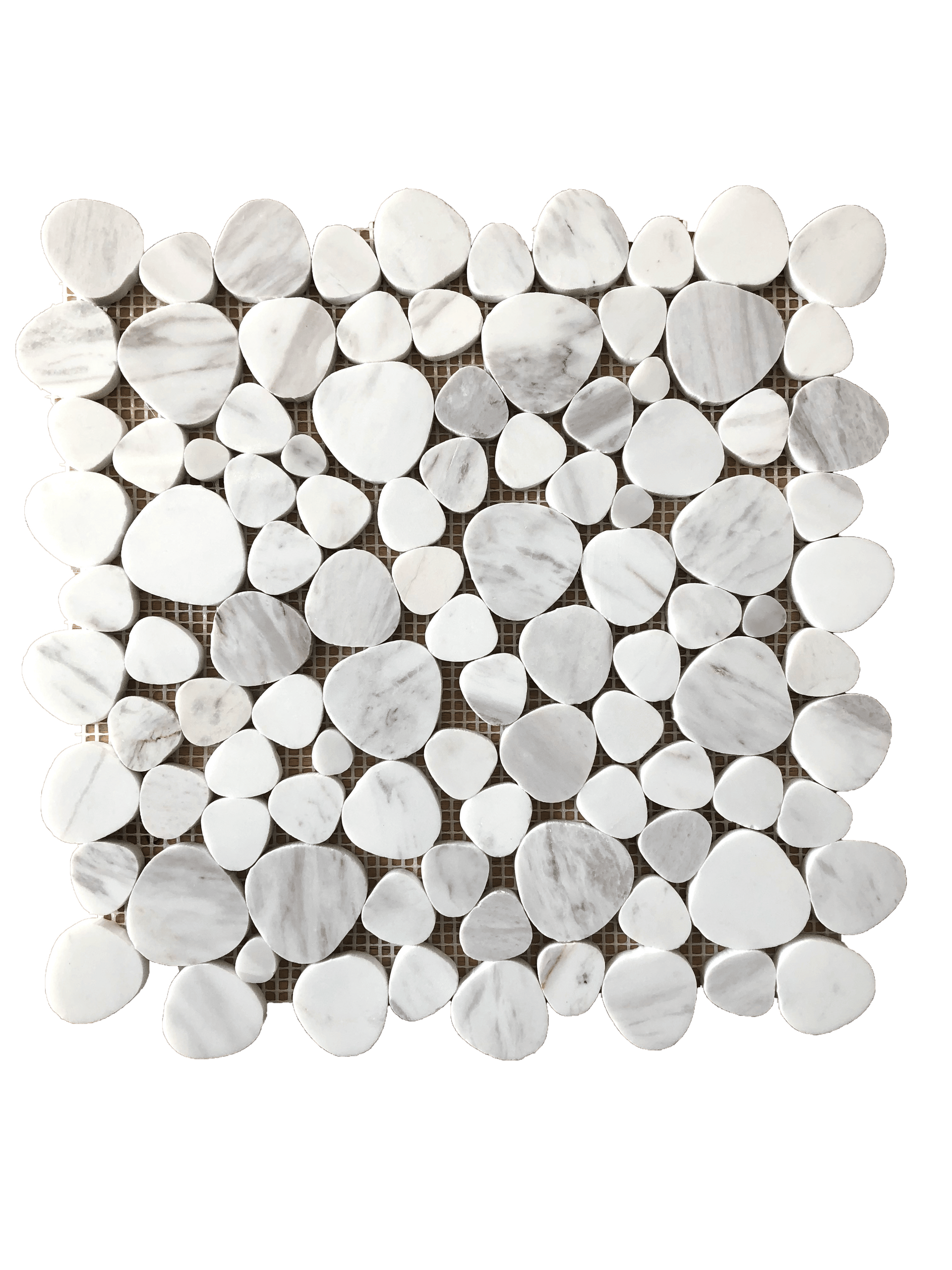 White Hearts Marble tile with heart-shaped pieces, a romantic touch for kitchens, baths, and accent walls.