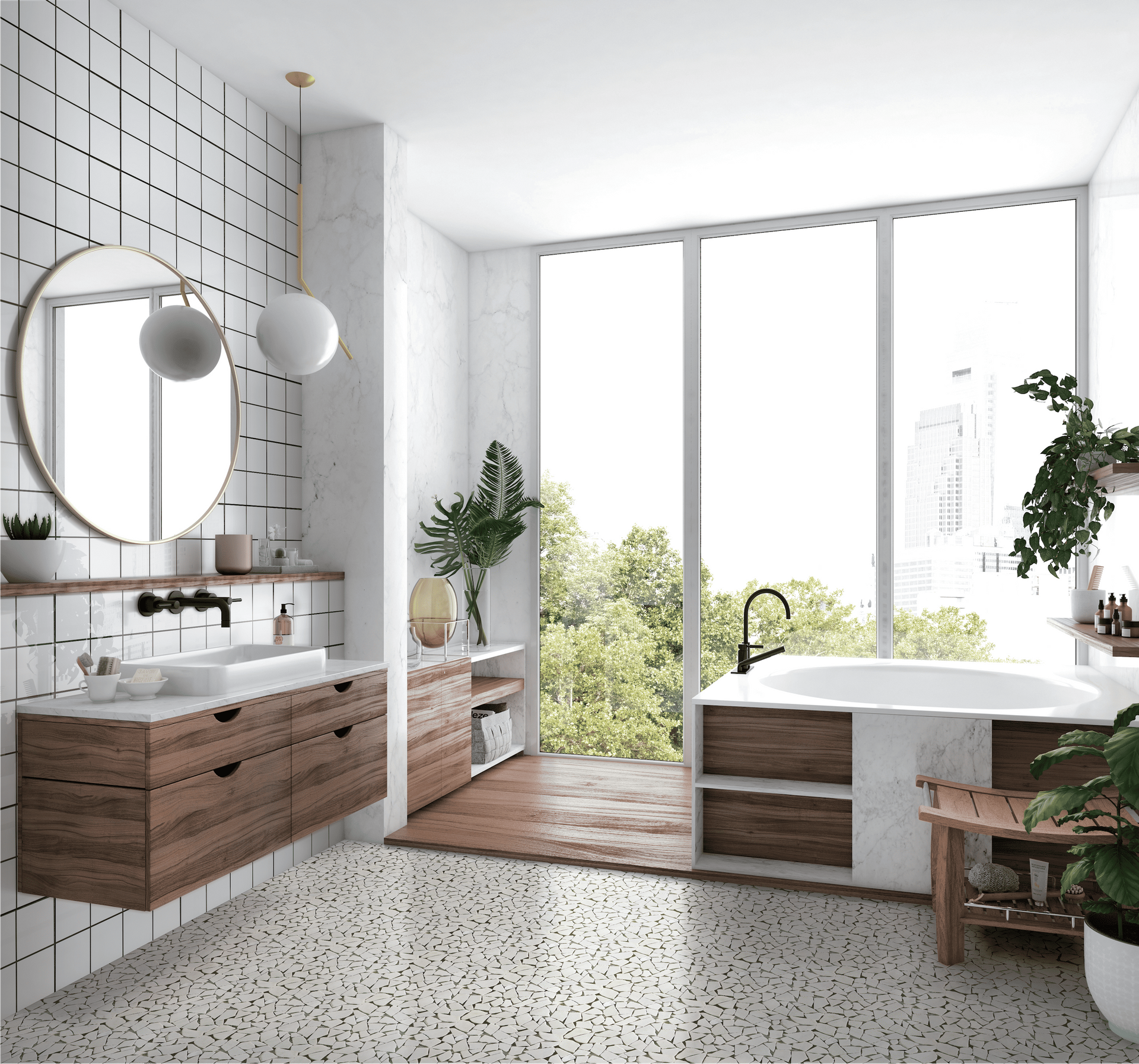 Bianco Pietra tile with white marble and subtle veining, stylish for modern tile and stone depot designs.