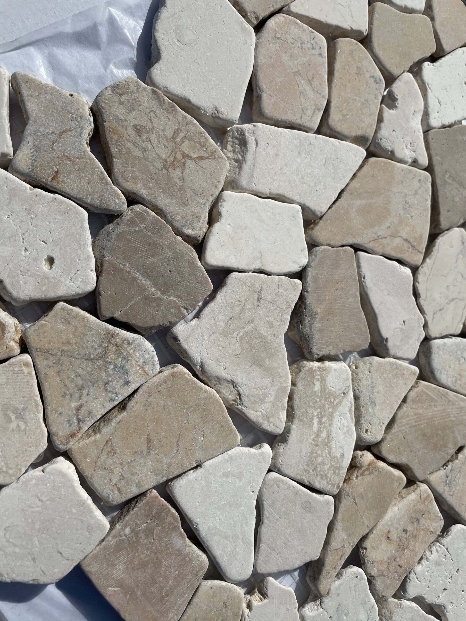 Cappuccino Latte Pebble tile featuring latte-colored stones, perfect for tile depot near me natural looks.