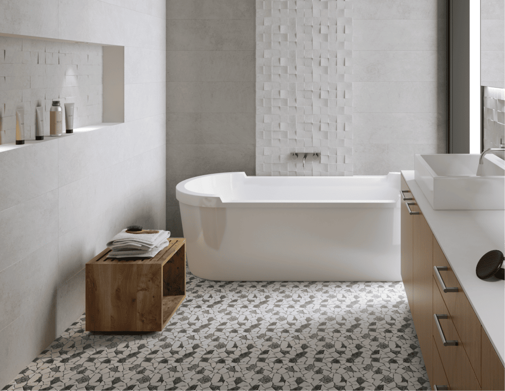 Best bathroom tiles from floor and tile depot, featuring slip-resistant and luxury design options.

