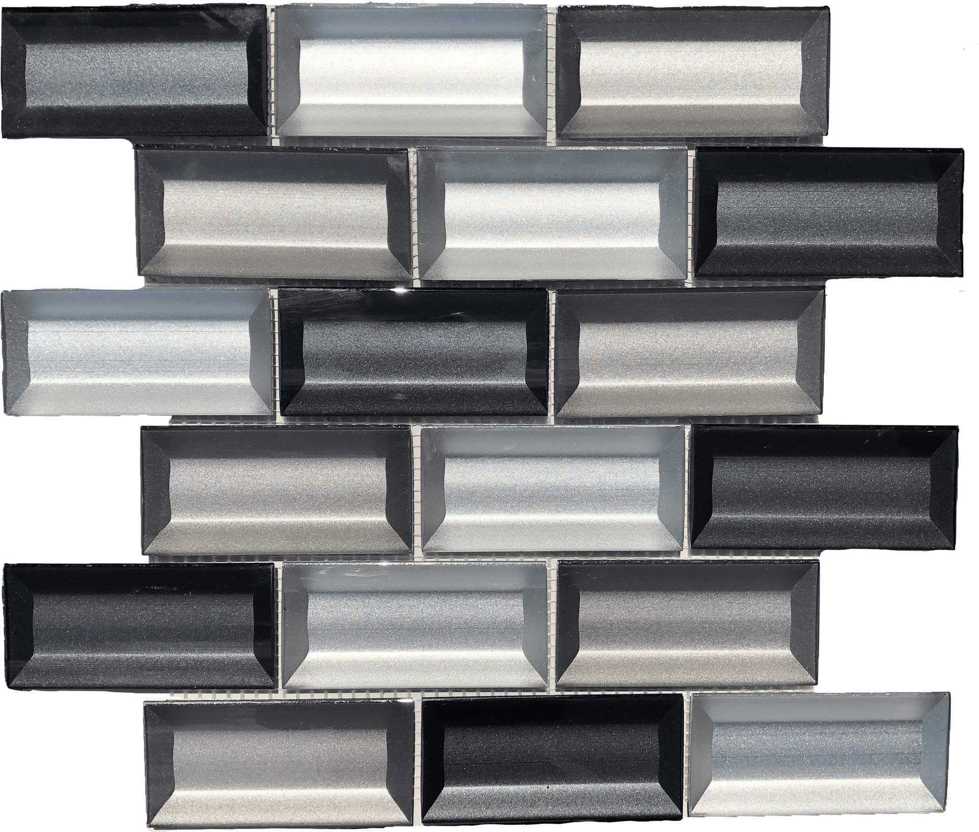 Lurra-toned glass mosaic tile with subtle patterns, perfect for elegant bathroom walls.