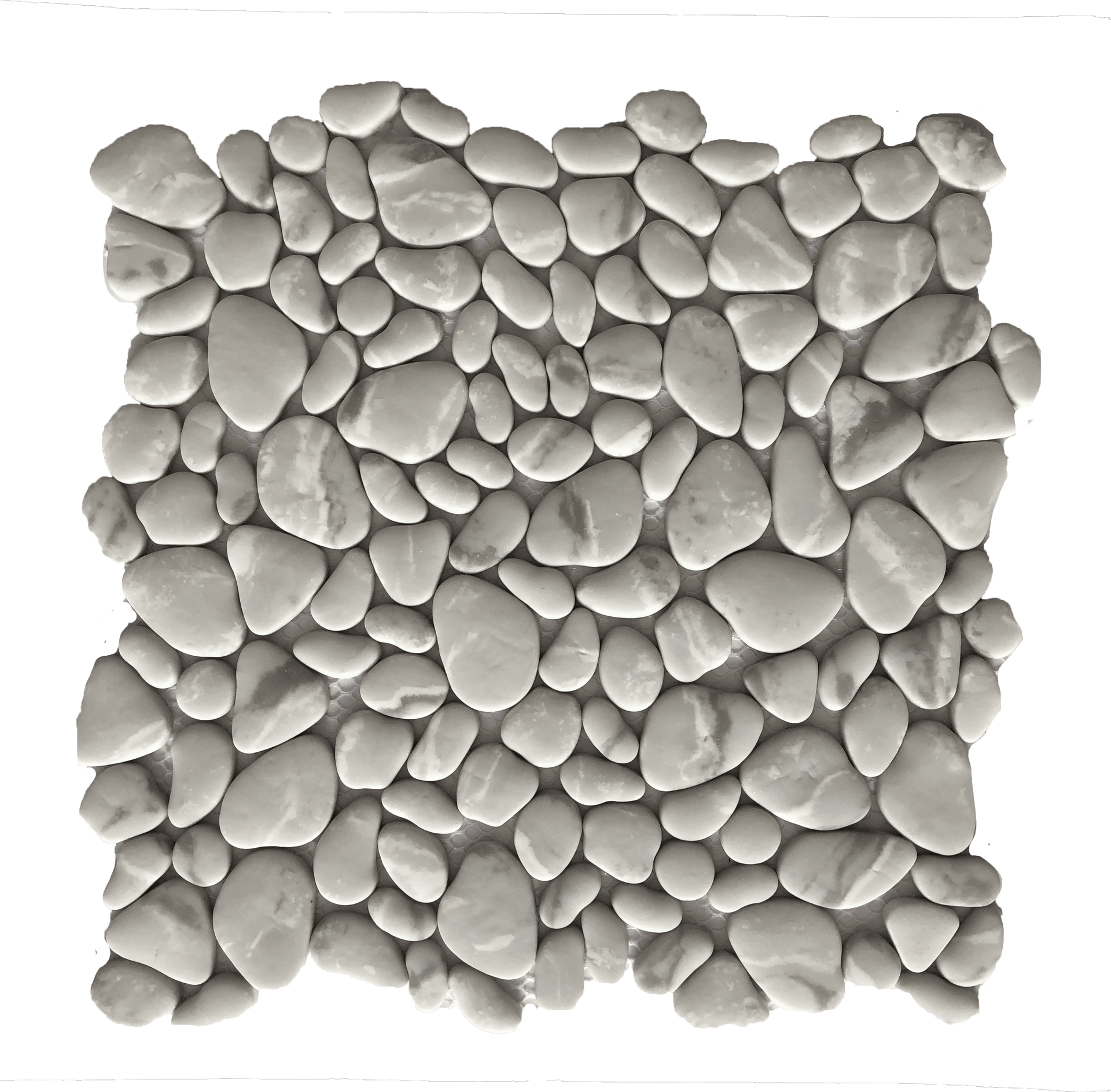 Pebble Grigio mosaic brings together cool grey tones and natural shapes, perfect for earthy, modern bathrooms.