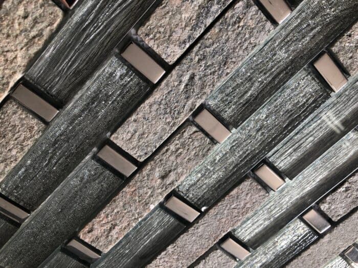 San Remo mosaic offers natural stone squares in a relaxed, classic pattern.
