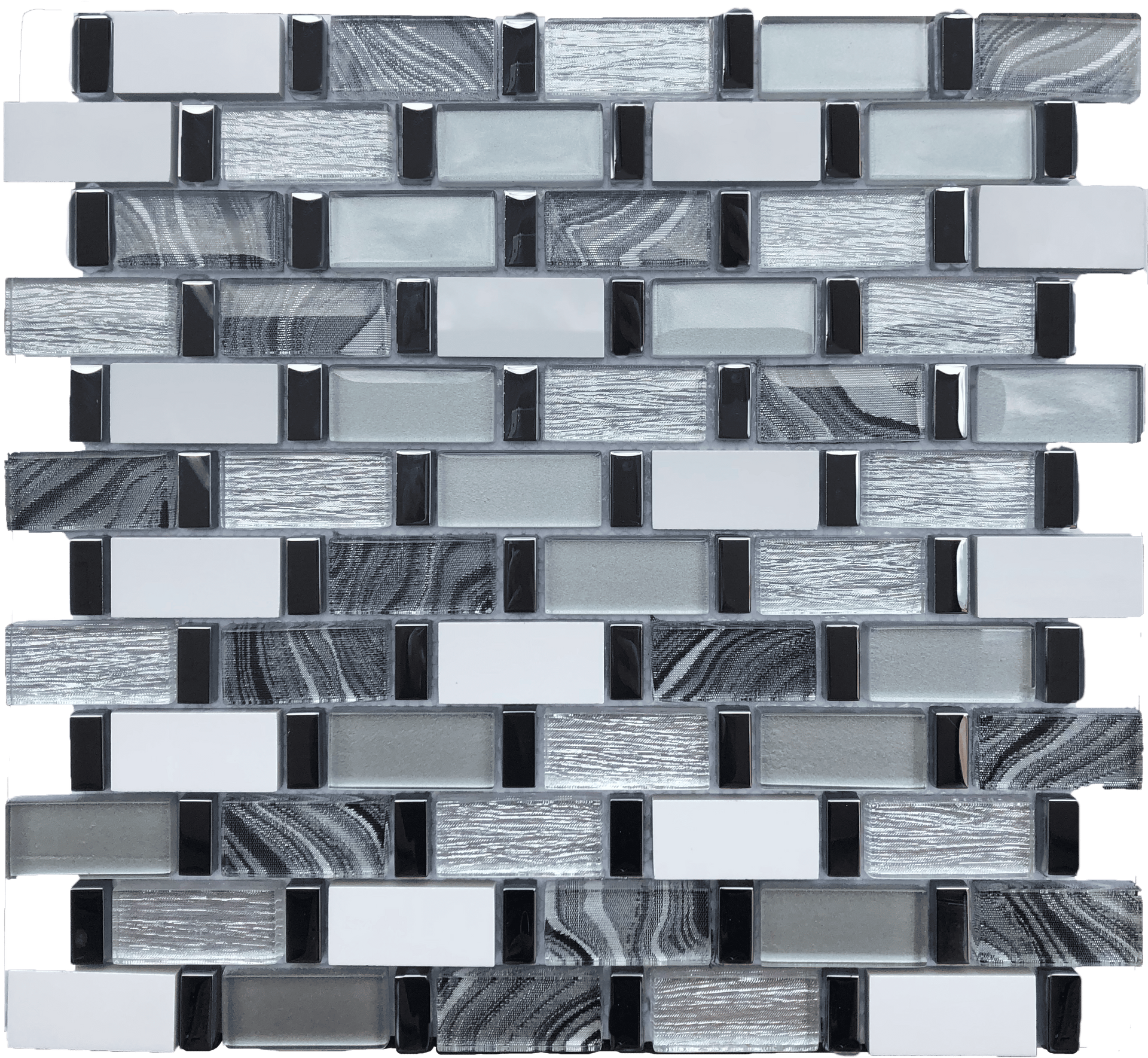 Sorrento mosaic tile showcases natural stone color variations in a classic, contemporary layout.
