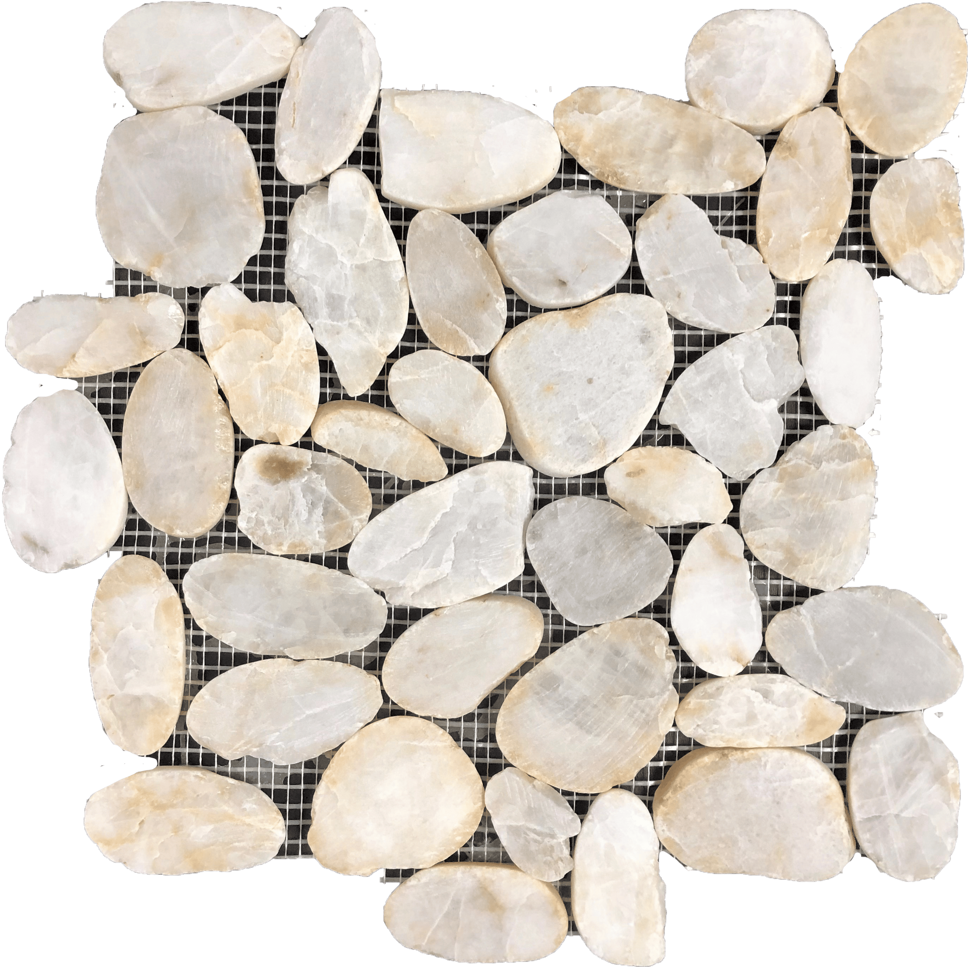Textured stone mosaic tile from the Tivoli series, perfect for earthy, natural-inspired interiors