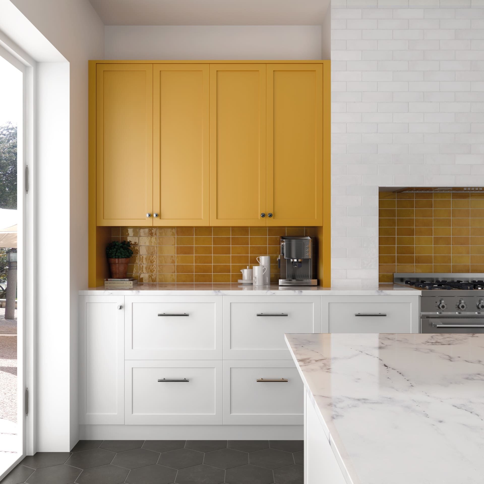 Village Tuscany Gold tile in warm golden tones for timeless tile and stone décor
