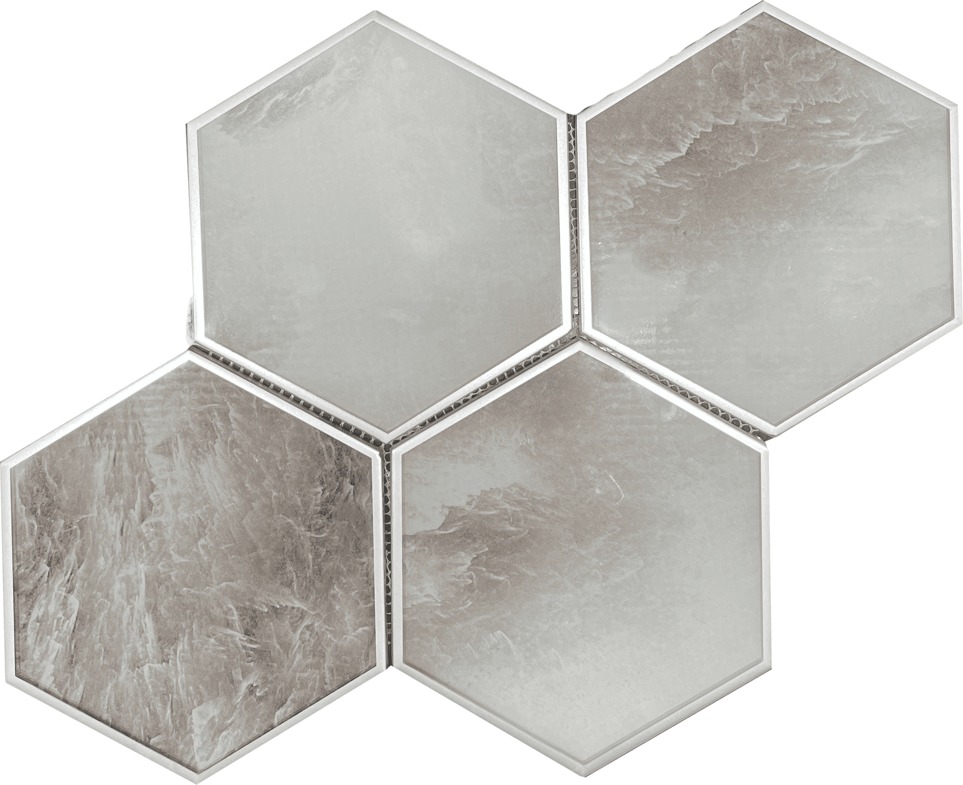 Westeros Hex mosaic tile with bold hexagon pattern, ideal for modern kitchens and bathroom walls.