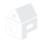 It is a drawing of a house with the letter p on it.