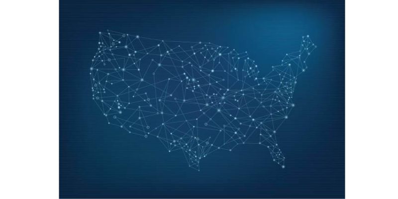 Illustration of the US country connected