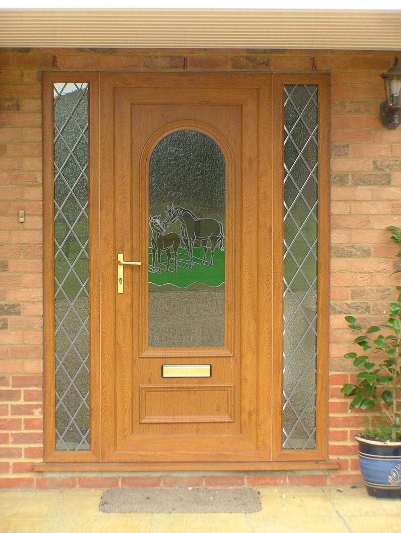 Decorative Stained Glass Front Door in Norfolk