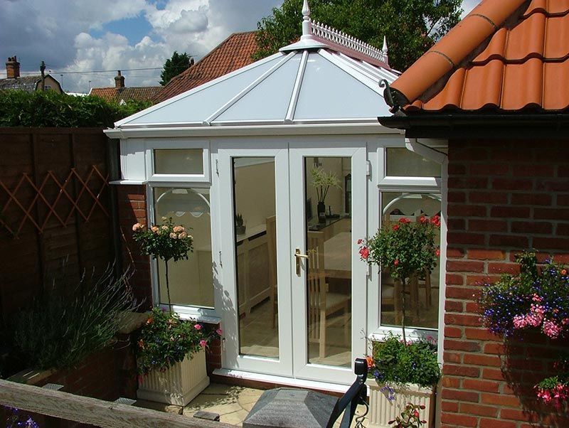 White Patio Door and Conservatory from Castle Windows