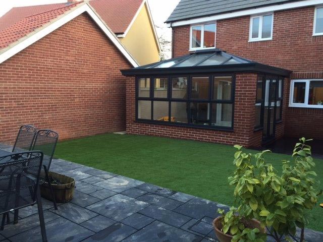 Brick Orangery with Black Trim in Norwich, Norfolk