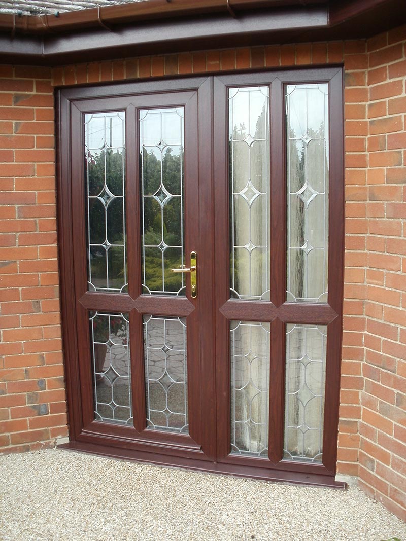 Composite Door with Leaded Decorative Windows in Norwich, Norfolk
