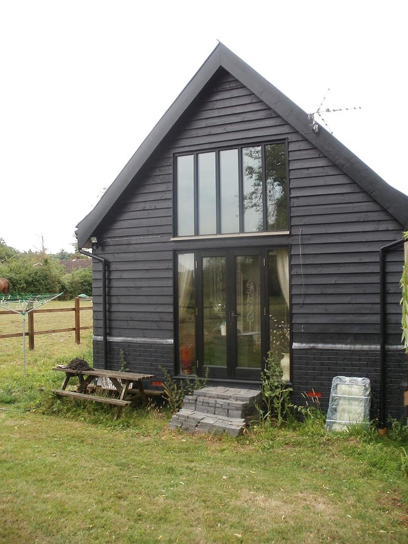 Patio Doors on All-Black Home in Great Yarmouth, Norfolk