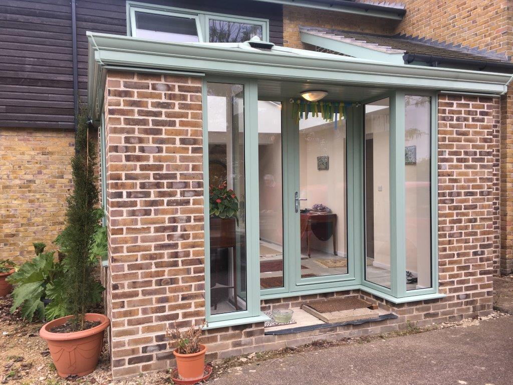 Mint Green Trimmed Patio Doors in Norwich, Norfolk