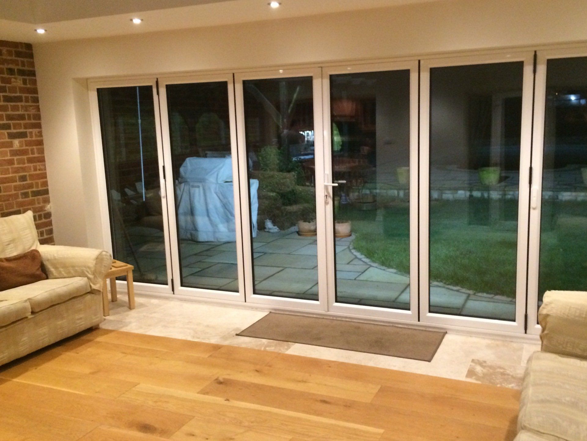 Interior View of White Bi-Fold Patio Doors in Great Yarmouth, Norfolk