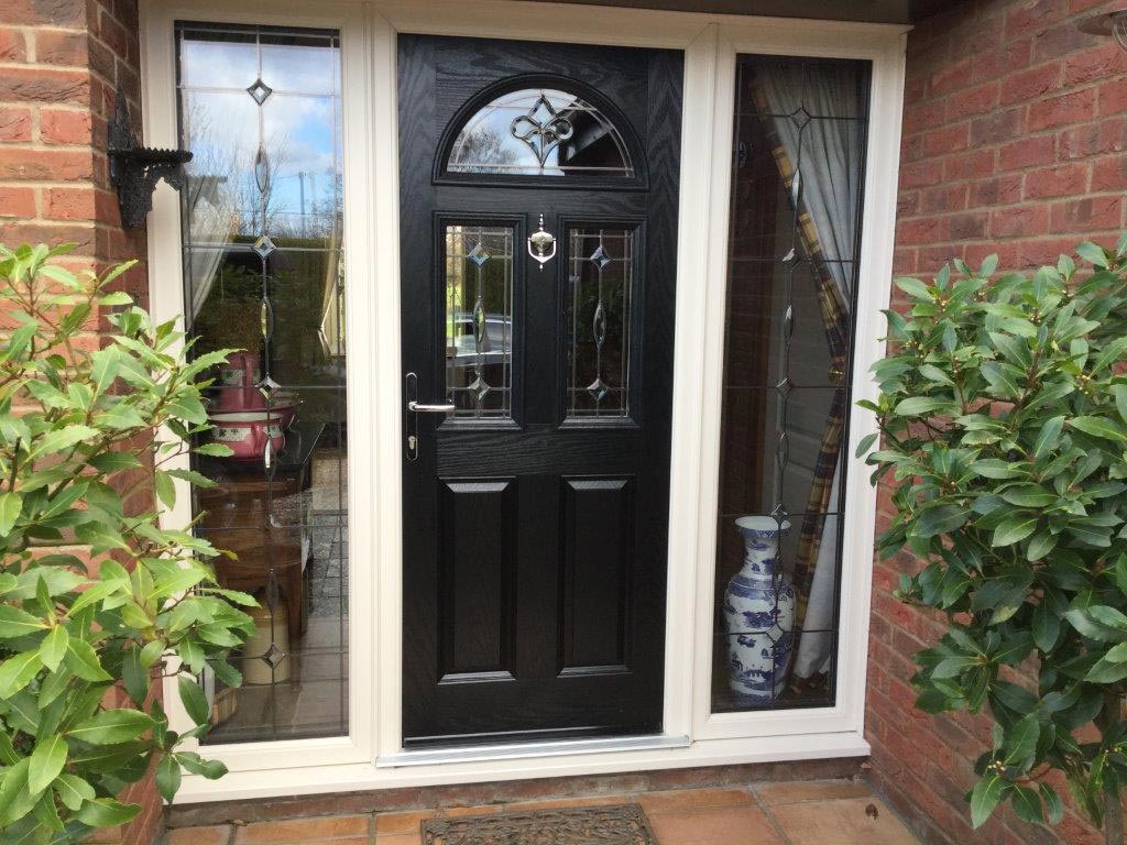Black Entrance Door with White Trim in Great Yarmouth, Norfolk