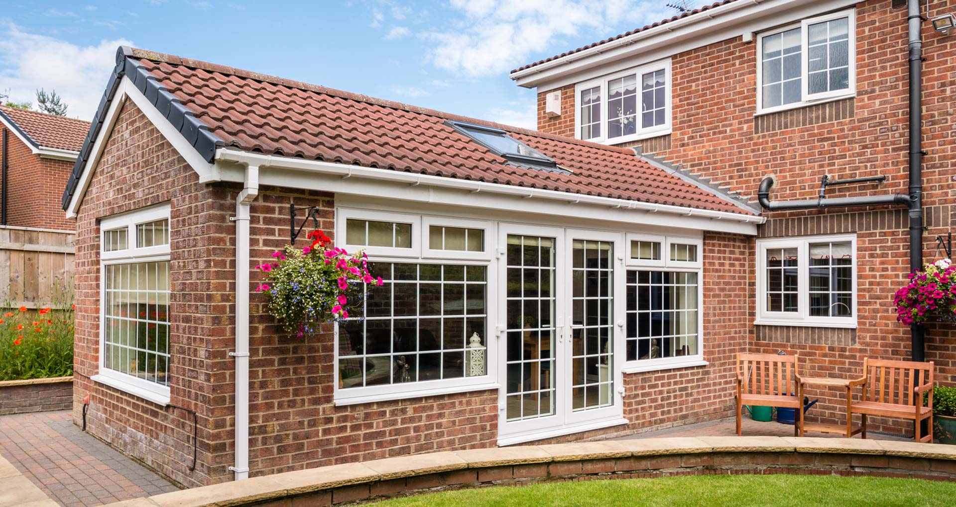 Energy-Efficient Patio Doors with White Trim from Castle Windows