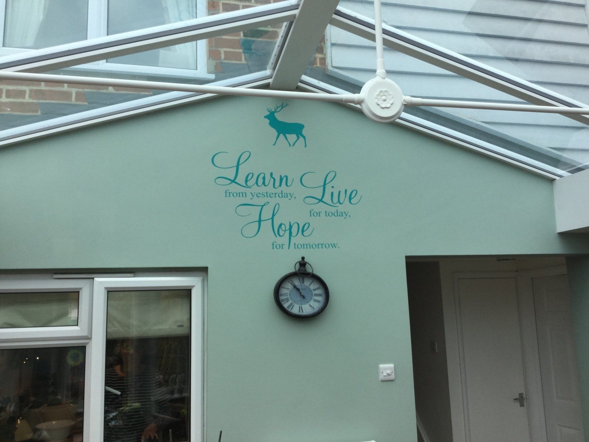 Quote on Wall in Warm Room in Norwich, Norfolk