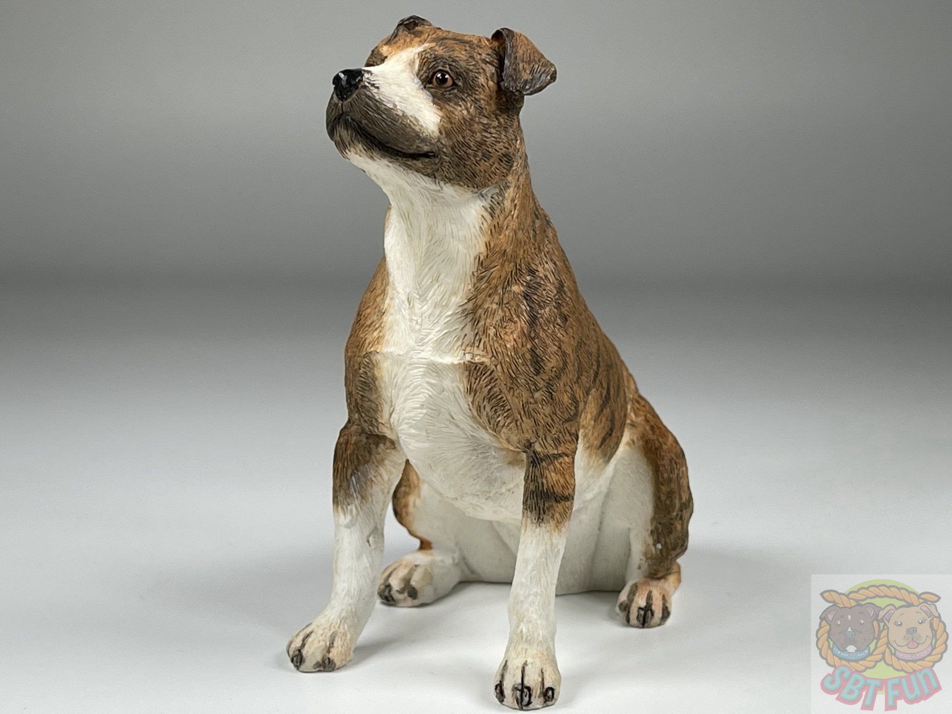 Staffordshire Bull Terrier Sitting (Brindle) by Country Artists CA06294