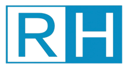 RH initials in a blue and white square.