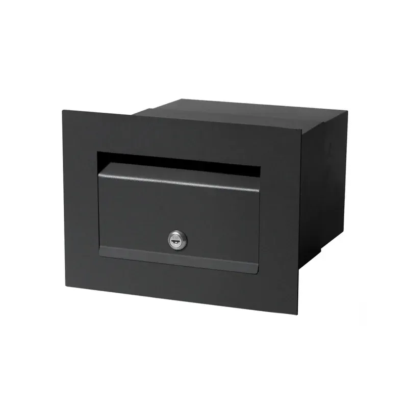 Chelsea Brick Front Open Letterbox - Black — Quality Fences 4 U in Gympie, QLD