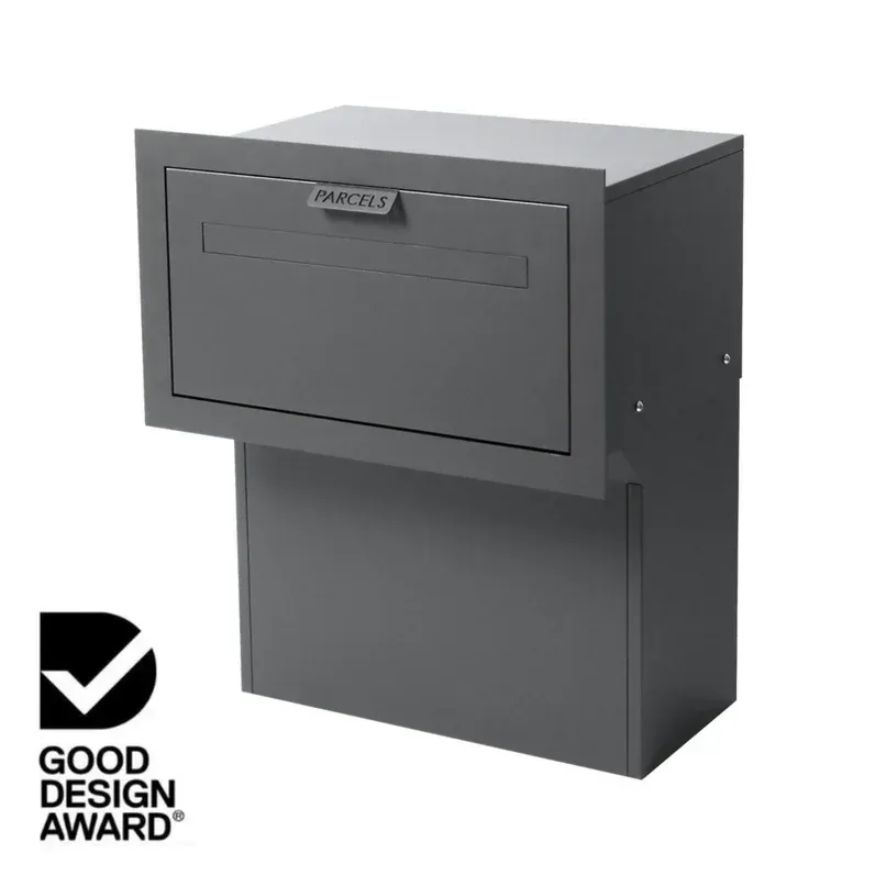 Geneva Parcel Fence/Brick Letterbox -  Charcoal — Quality Fences 4 U in Gympie, QLD