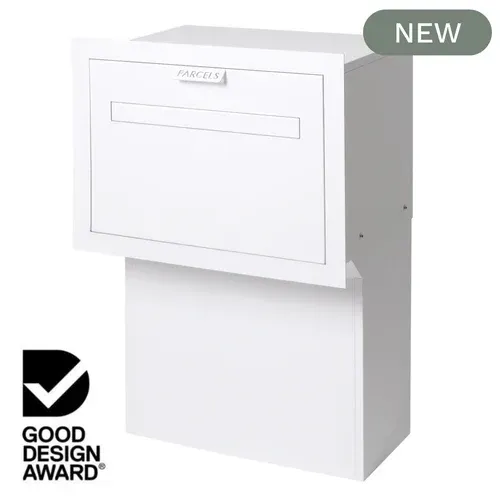 Geneva Large Parcel Fence / Brick Letterbox - White — Quality Fences 4 U in Gympie, QLD