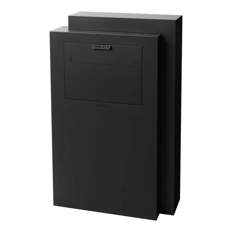 Monte Carlo Parcel Pillar Letterbox - Black — Quality Fences 4 U in Gympie, QLD