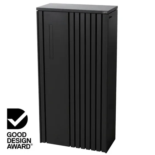 Noosa Extra Wide Parcel Pillar Letterbox - Black — Quality Fences 4 U in Gympie, QLD