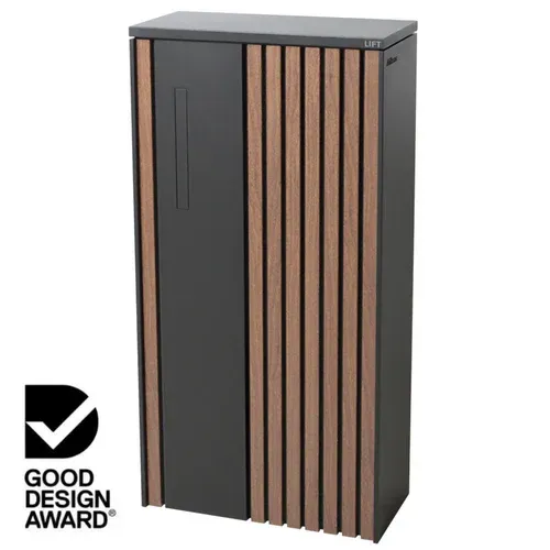 Noosa Extra Wide Parcel Pillar Letterbox - Charcoal — Quality Fences 4 U in Gympie, QLD