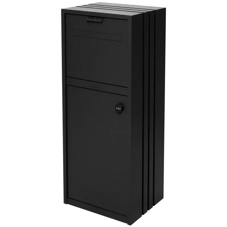 Bondi Parcel Pillar Letterbox - Black — Quality Fences 4 U in Gympie, QLD