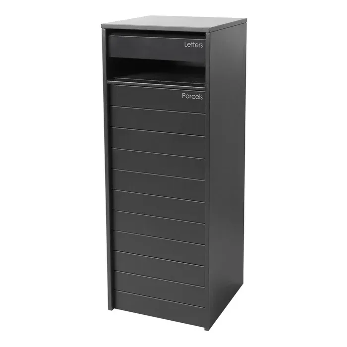 Hamilton Parcel Pillar Letterbox - Charcoal — Quality Fences 4 U in Gympie, QLD