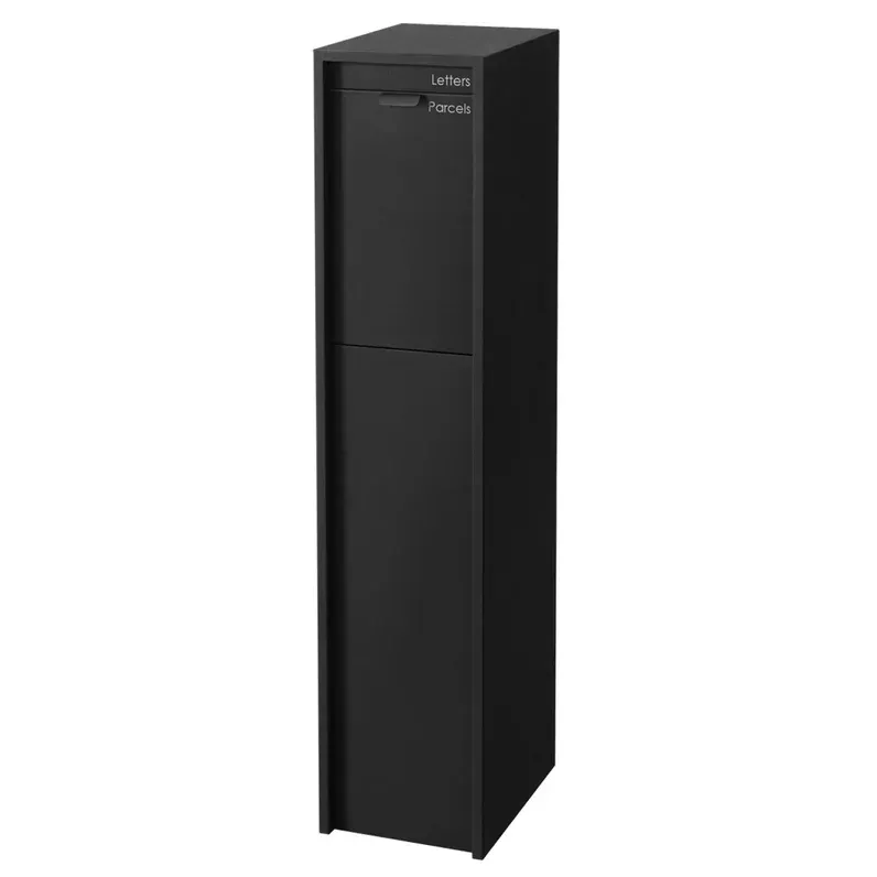 Austin Parcel Pillar Letterbox - Black — Quality Fences 4 U in Gympie, QLD