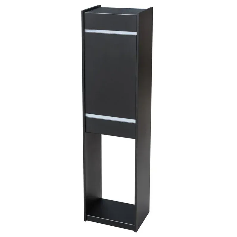 Lisbon Parcel Pillar Letterbox - Black — Quality Fences 4 U in Gympie, QLD
