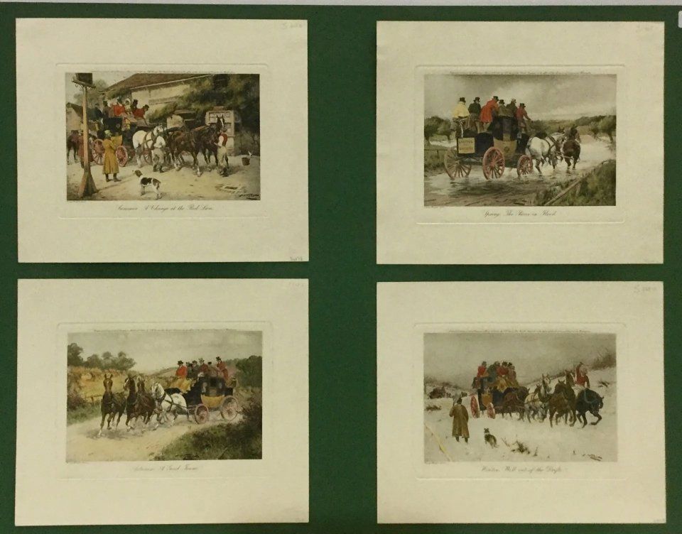 stampa inglese originale con paesaggi