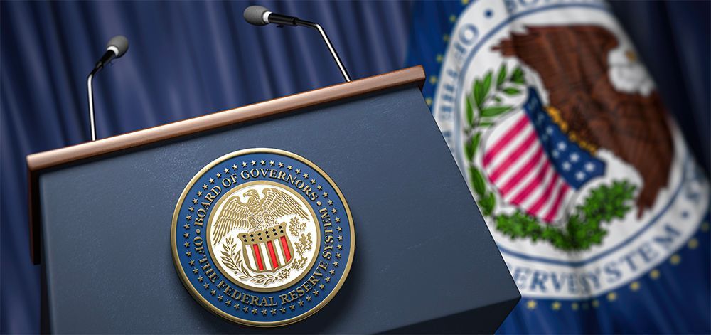 A podium with the seal of the united states of america on it