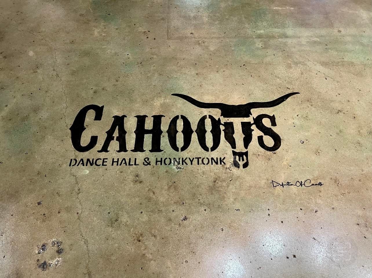 custom concrete bar logo design