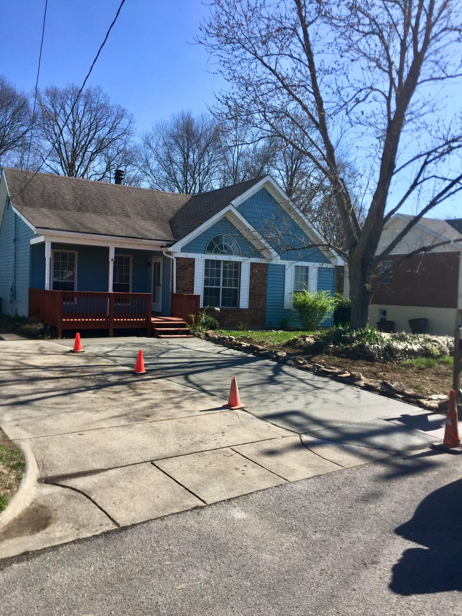 custom concrete driveway middle tn