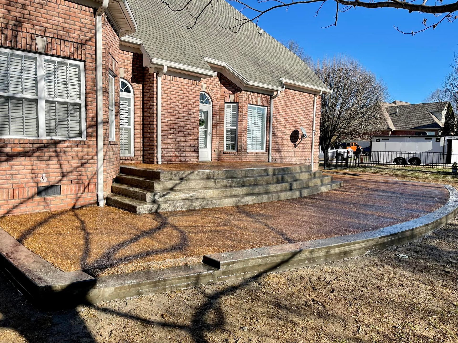 custom concrete patio