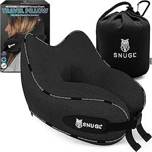 A travel pillow with a case and eye mask