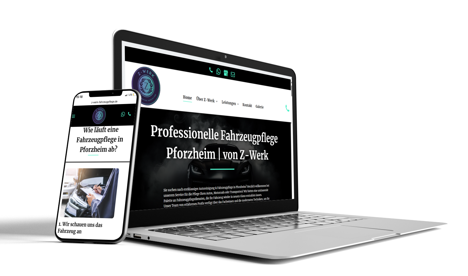 Referenz für responsive Design Fahrzeugpflege