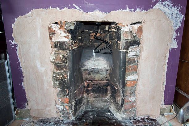 An old victorian fireplace in the process of being renovated – Macungie, PA - Anytime Todd's Chimney Sweeping